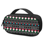Pixel Christmas Santa Claus Print Insulin Cooler Travel Case