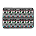Pixel Christmas Santa Claus Print Kitchen Mat