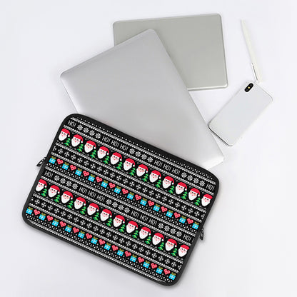 Pixel Christmas Santa Claus Print Laptop Sleeve