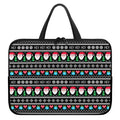 Pixel Christmas Santa Claus Print Laptop Sleeve With Handle
