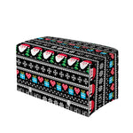 Pixel Christmas Santa Claus Print Leather Tissue Box Cover