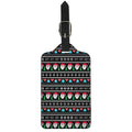 Pixel Christmas Santa Claus Print Luggage Tag