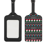 Pixel Christmas Santa Claus Print Luggage Tag