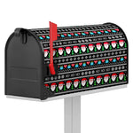 Pixel Christmas Santa Claus Print Mailbox Cover