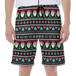 Pixel Christmas Santa Claus Print Men's Beach Shorts
