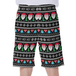 Pixel Christmas Santa Claus Print Men's Beach Shorts