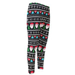 Pixel Christmas Santa Claus Print Men's Compression Pants