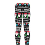 Pixel Christmas Santa Claus Print Men's leggings