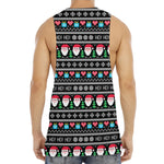 Pixel Christmas Santa Claus Print Men's Muscle Tank Top