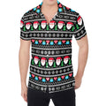 Pixel Christmas Santa Claus Print Men's Shirt