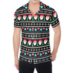 Pixel Christmas Santa Claus Print Men's Shirt