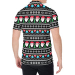 Pixel Christmas Santa Claus Print Men's Shirt