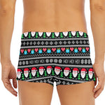 Pixel Christmas Santa Claus Print Men's Short Boxer Briefs