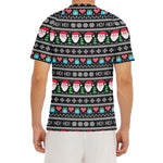 Pixel Christmas Santa Claus Print Men's Short Sleeve Rash Guard