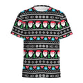 Pixel Christmas Santa Claus Print Men's Athletic T-Shirt