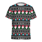 Pixel Christmas Santa Claus Print Men's Sports T-Shirt