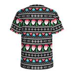 Pixel Christmas Santa Claus Print Men's Sports T-Shirt