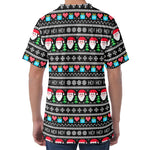 Pixel Christmas Santa Claus Print Men's Velvet T-Shirt