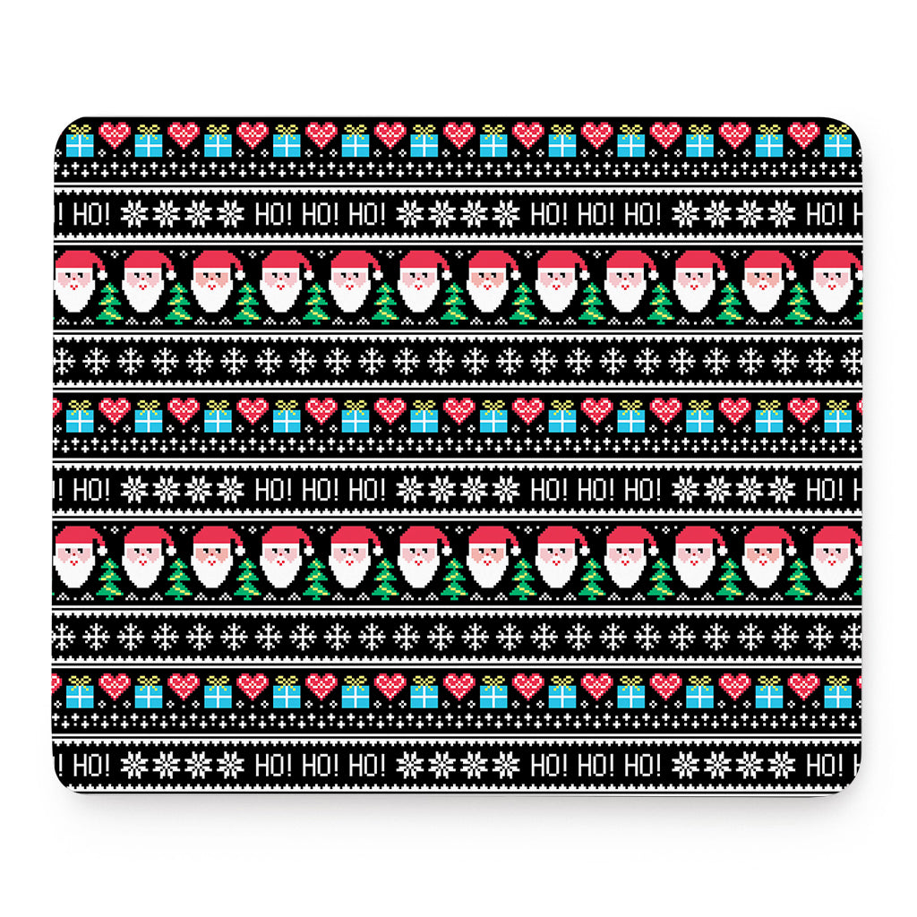 Pixel Christmas Santa Claus Print Mouse Pad
