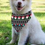 Pixel Christmas Santa Claus Print Over The Collar Dog Bandana