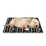 Pixel Christmas Santa Claus Print Pet Cooling Mat Cover