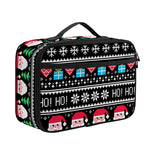 Pixel Christmas Santa Claus Print Portable Lunch Bag