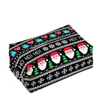 Pixel Christmas Santa Claus Print Rectangle Tissue Box Cover