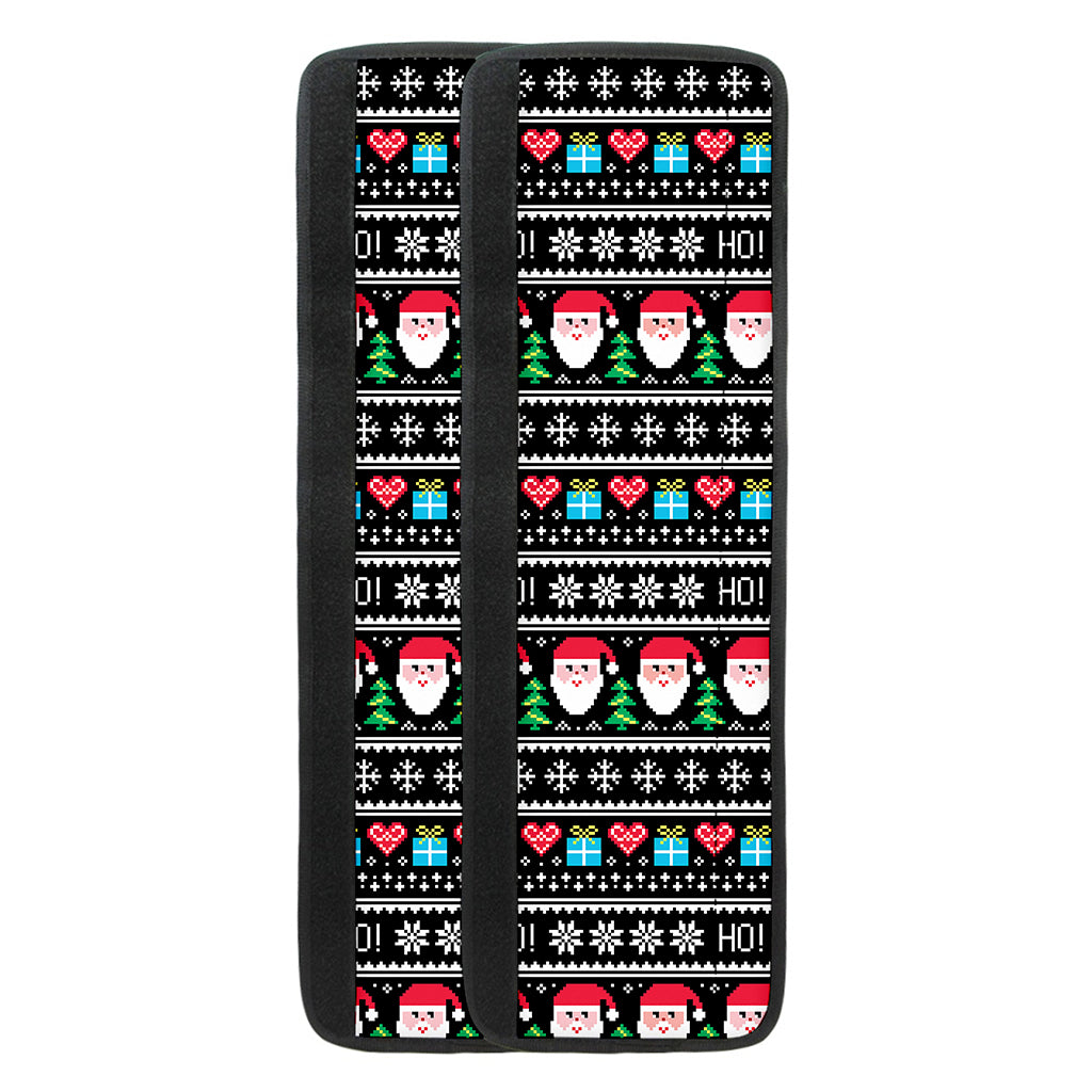 Pixel Christmas Santa Claus Print Refrigerator Handle Covers