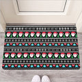Pixel Christmas Santa Claus Print Rubber Doormat