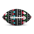 Pixel Christmas Santa Claus Print Rugby Ball
