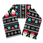 Pixel Christmas Santa Claus Print Scarf