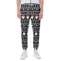 Pixel Christmas Santa Claus Print Joggers