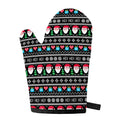 Pixel Christmas Santa Claus Print Single Oven Mitt