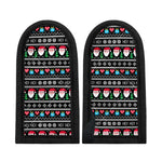 Pixel Christmas Santa Claus Print Skillet Handle Cover