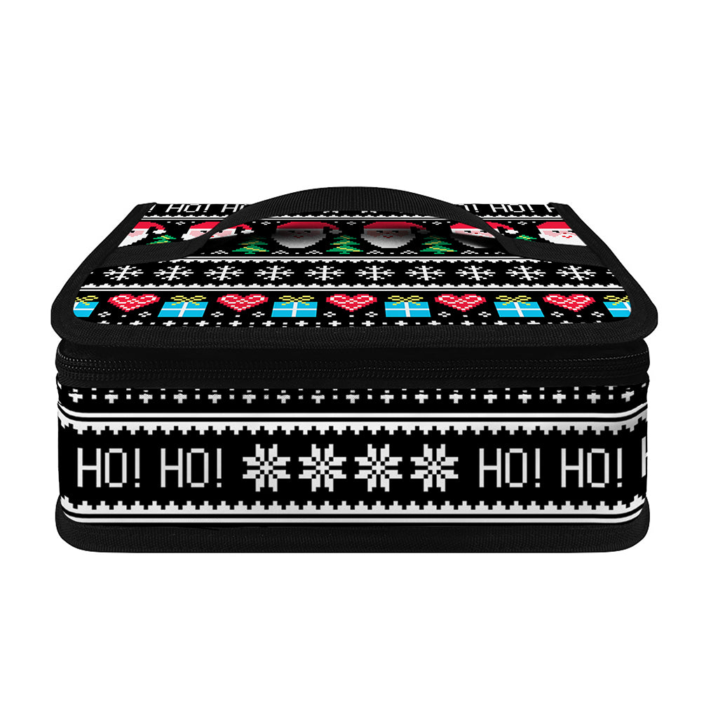 Pixel Christmas Santa Claus Print Small Lunch Bag