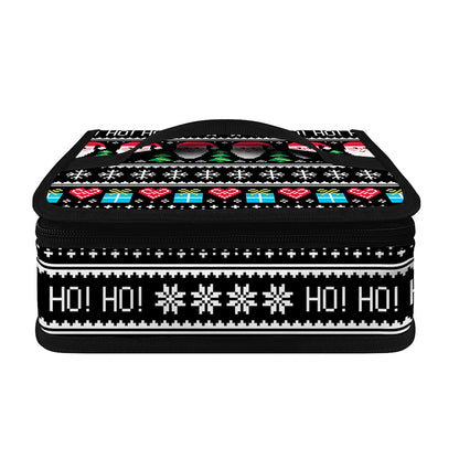 Pixel Christmas Santa Claus Print Small Lunch Bag