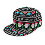 Pixel Christmas Santa Claus Print Snapback Cap