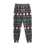 Pixel Christmas Santa Claus Print Sweatpants