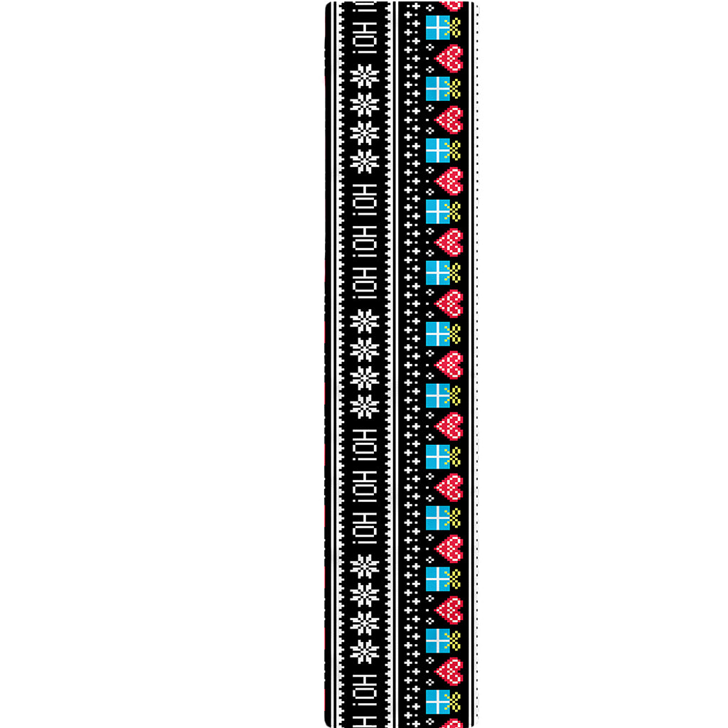 Pixel Christmas Santa Claus Print Table Runner