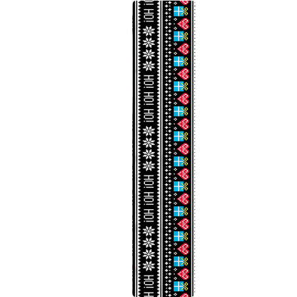 Pixel Christmas Santa Claus Print Table Runner