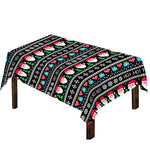 Pixel Christmas Santa Claus Print Tablecloth