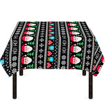 Pixel Christmas Santa Claus Print Tablecloth