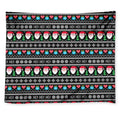 Pixel Christmas Santa Claus Print Tapestry