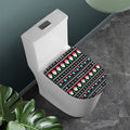 Pixel Christmas Santa Claus Print Toilet Lid Cover