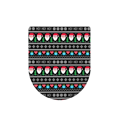 Pixel Christmas Santa Claus Print Toilet Lid Cover