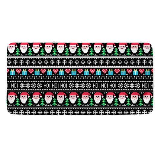 Pixel Christmas Santa Claus Print Towel
