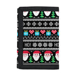 Pixel Christmas Santa Claus Print Trifold Wallet
