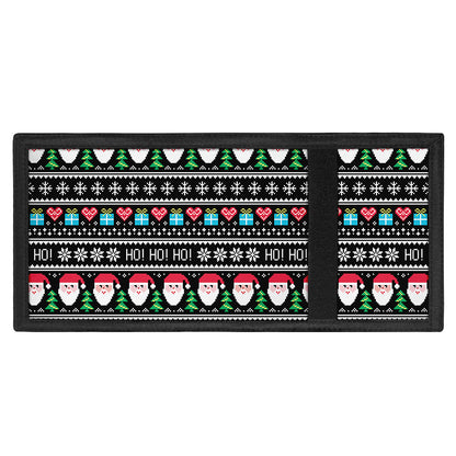 Pixel Christmas Santa Claus Print Trifold Wallet