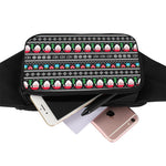 Pixel Christmas Santa Claus Print Waist Bag
