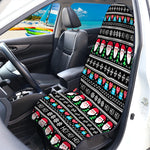 Pixel Christmas Santa Claus Print Waterproof Car Seat Cover